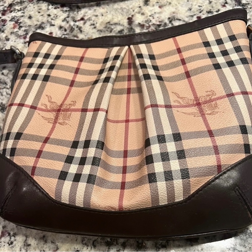 Authentic Burberry Haymarket bag.